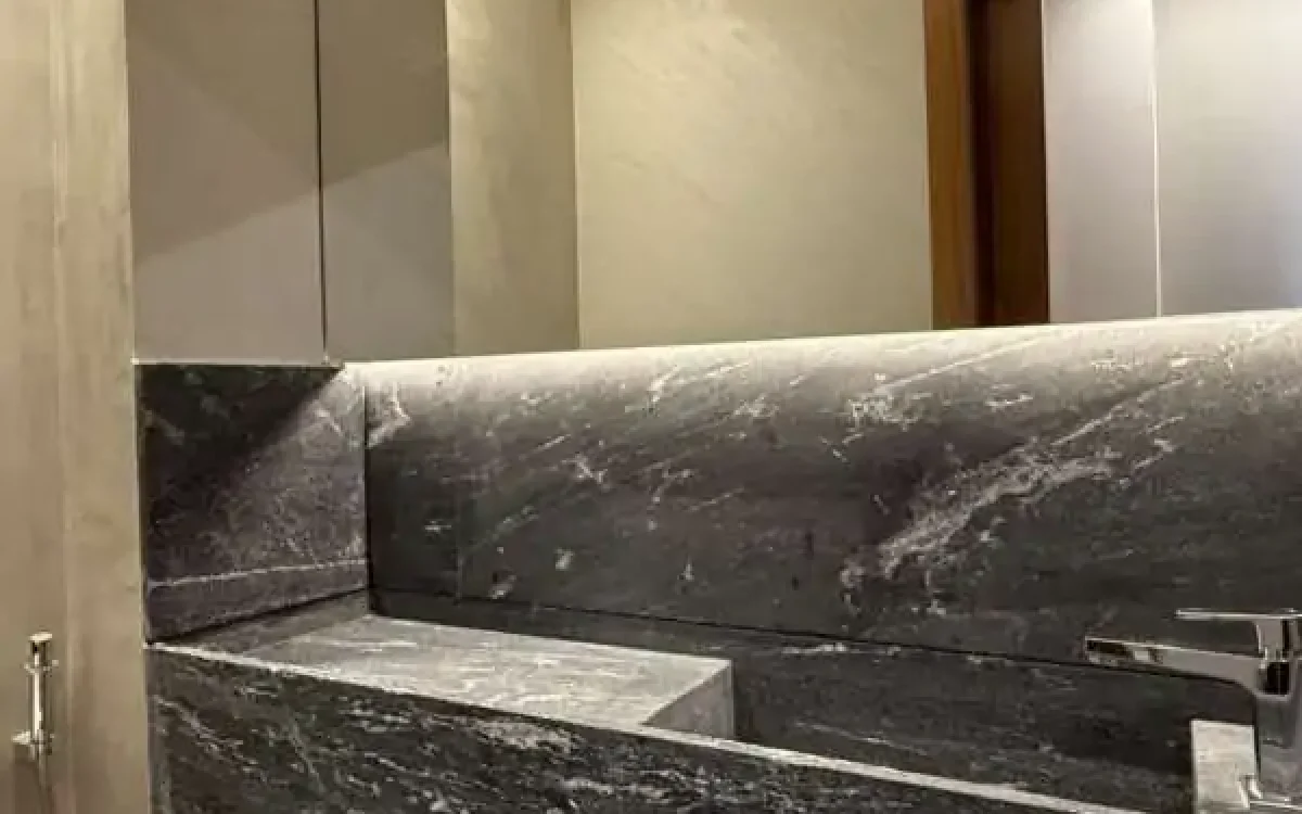 Lavabo decorado Apartamento de 3 Quartos Mobiliado para Alugar no Luar Vale do Sereno