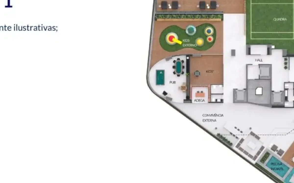 Pilotis com lazer Apartamento de 3 suítes, com 3 vagas, à venda por R$2.200.000,00, no Edifício Residencial Miró, no Vale do Sereno, Nova Lima