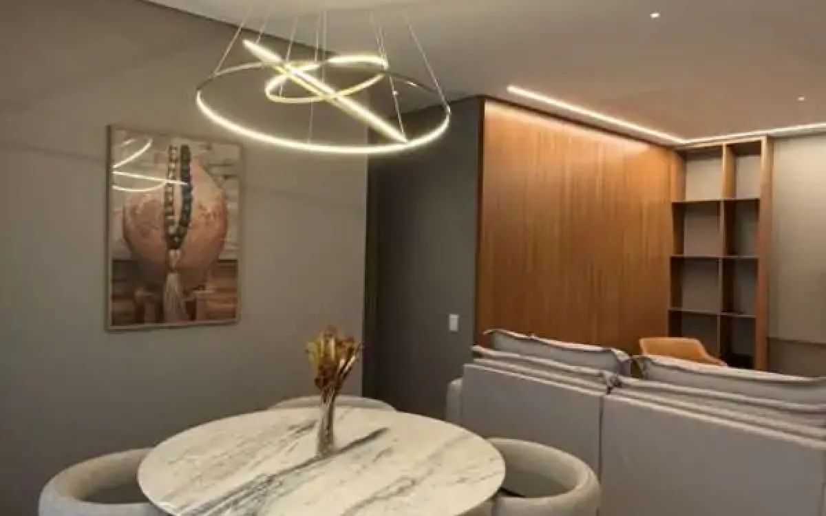 Sala decorada Apartamento de 3 Quartos mobiliado para alugar no Luar Vale do Sereno